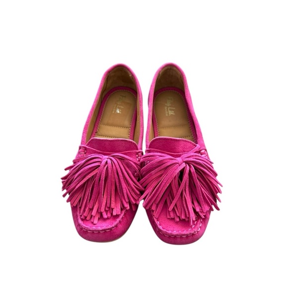 FLAG LTD Pink Fringe Loafers SIZE 7.5 - Picture 2 of 14